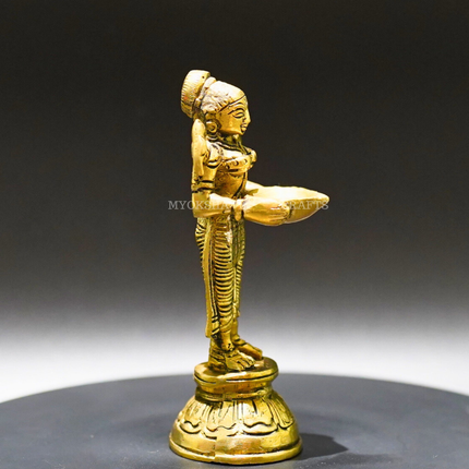 Brass Malli Deepa - Divine Illumination for Spiritual Seekers