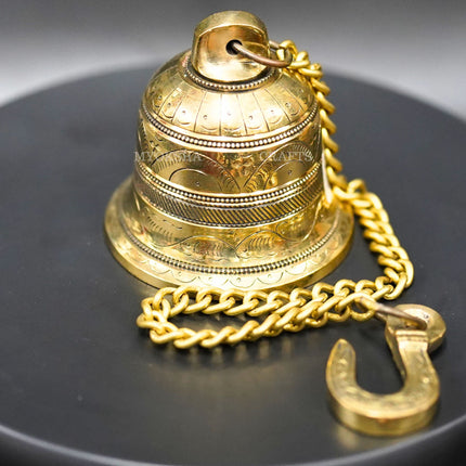 Nostalgic Echoes Antique Hanging Bell: Vintage Delight for Homes