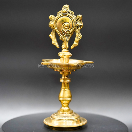 Brass Shankh Diya: Divine Illumination for Devotees