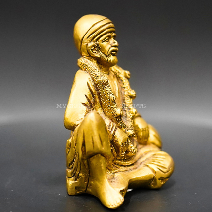 Sitting Brass Sai Baba: A Timeless Symbol of Serenity for Your Home