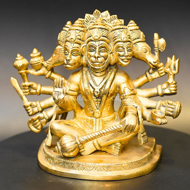 Brass Punchamuki Hanuman