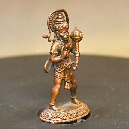 Copper Hanuman Standing Idol