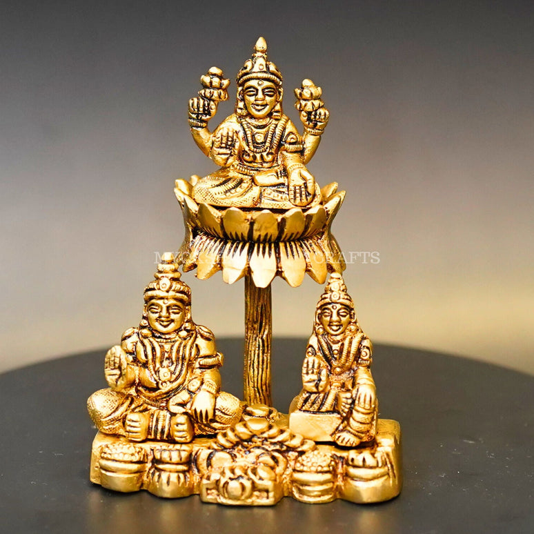Brass Lakshmi with Kubera & Reddhi Idol