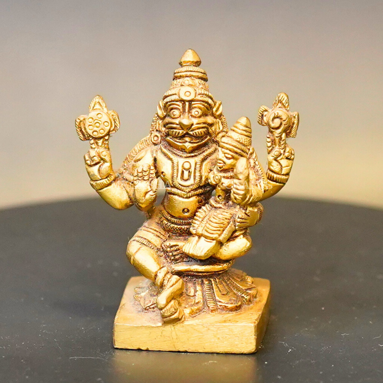 Brass Lakshmi Narasimha Idol