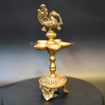Brass Peacock Oil Wick Diya