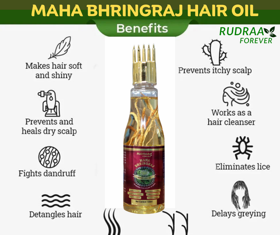 RUDRAA FOREVER MAHA BHRINGRAJ HAIR OIL WITH COMB (100 ML)