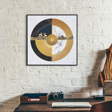 Tehzeeb Creations Golden Embossed Wall Painting