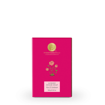 Forest Essentials Luxury Sugar Soap Rose & Cardamom