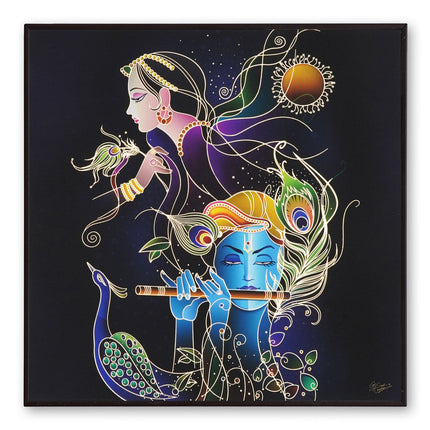 Tehzeeb Creations Golden Embossed Wall Painting