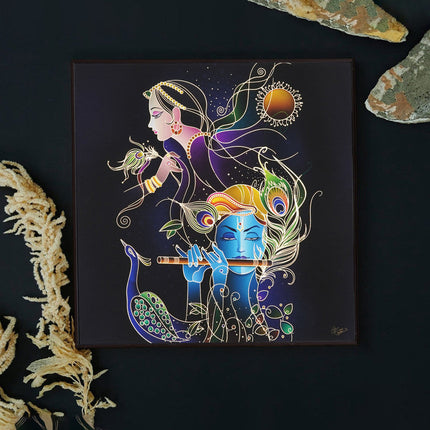 Tehzeeb Creations Golden Embossed Wall Painting