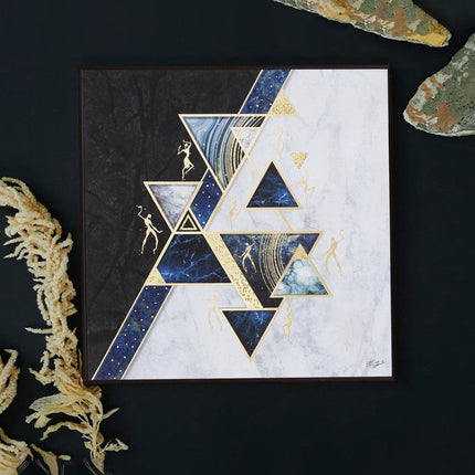 Tehzeeb Creations Golden Embossed Wall Painting