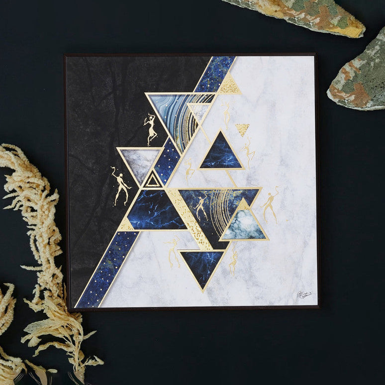 Tehzeeb Creations Golden Embossed Wall Painting