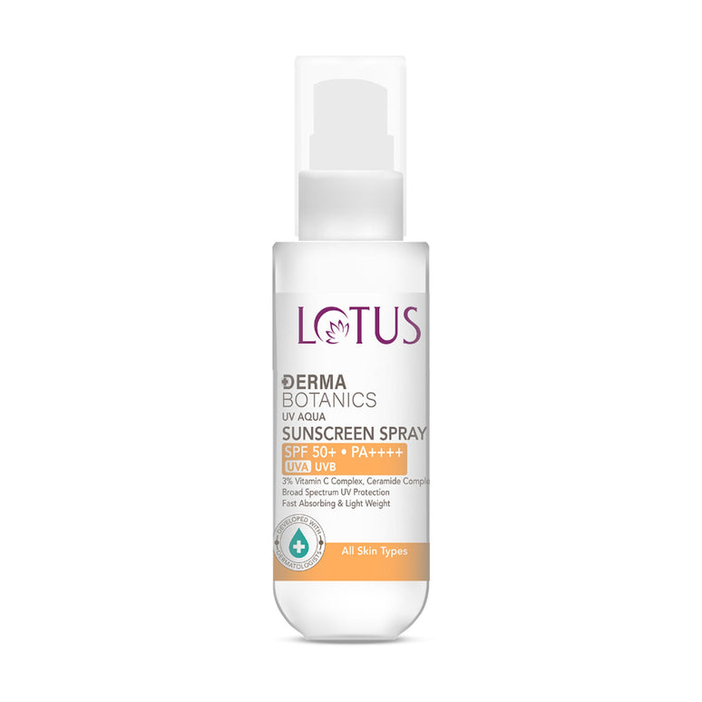 Lotus DermaBotanics 3% Vitamin C Complex + Ceramide Complex UV Aqua Sunscreen Spray SPF 50 + PA++++