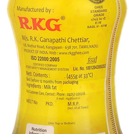 RKG Agmark Ghee | Cow Ghee Pure & Natural | A2 Vedic Gir Cow Ghee