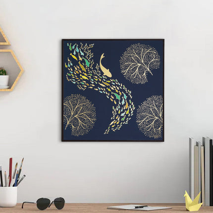 Tehzeeb Creations Golden Embossed Wall Painting