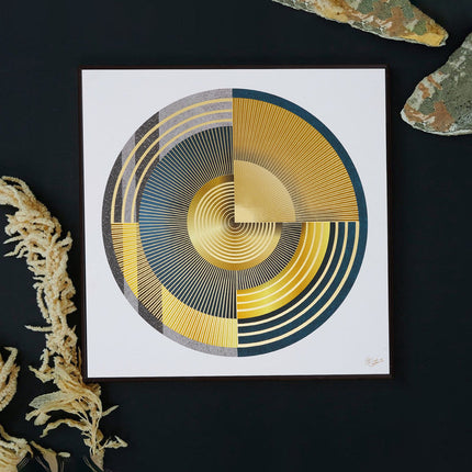 Tehzeeb Creations Golden Embossed Wall Painting