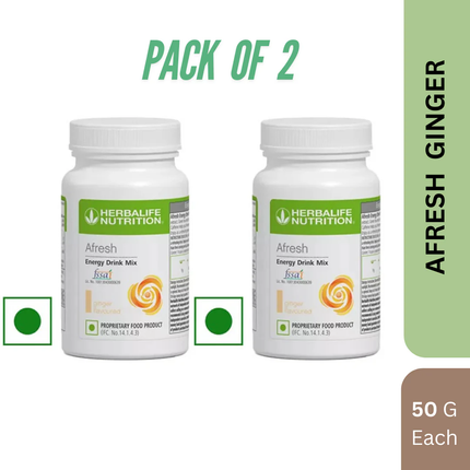 HERBALIFE AFRESH GINGER DRINK MIX (50G) - PACK OF 2