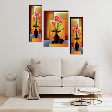 Tehzeeb Creations Set Of 3 Digital Wall Painting
