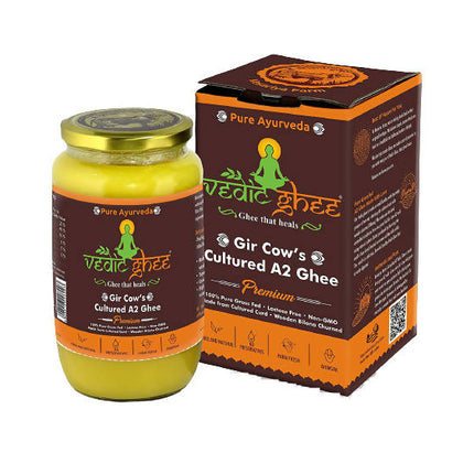 Vedic Ghee Premium A2 Gir Cow Cultured Ghee from Kesariya Farm Indian Gir Cow Ghee, Pure A2 Ghee, Natural & Healthy