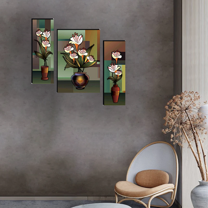 Tehzeeb Creations Set Of 3 Digital Wall Painting