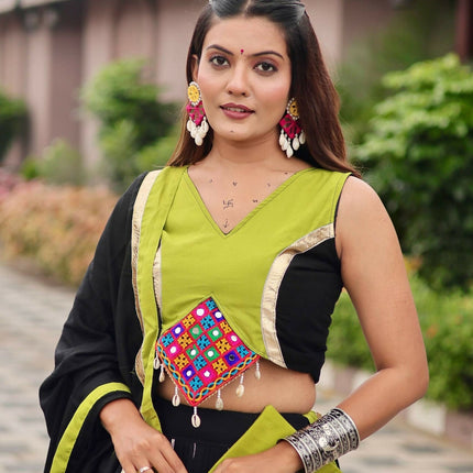 Aastha Fashion Black Pure Cotton Designer Navratri Lehenga Choli Collection