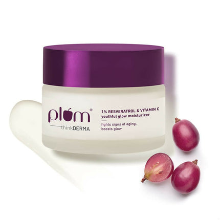 Plum 1% Resveratrol & Vitamin C Anti-Aging Moisturizer For Glowing Skin