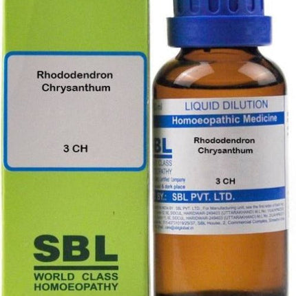 SBL Homeopathy Rhododendron Chrysanthum Dilution
