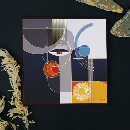 Tehzeeb Creations Golden Embossed Wall Painting