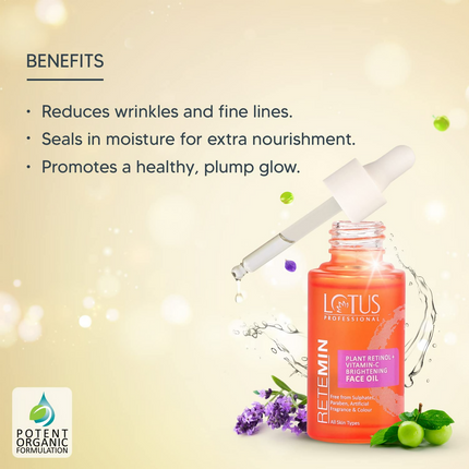 Lotus Professional Retemin Plant Retinol + Vitamin C Brightening Facial Oil