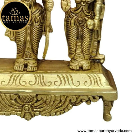 Tamas Brass Handcrafted Ram Darbar Shree Ram Ji Sita Laxman Hanuman Statue Idol