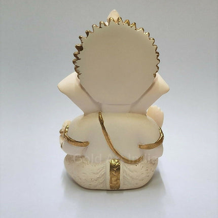 Gold Art India Peach Ivory Finish Ganesha Idol