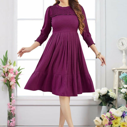 Joban Fashion Rayon Wine Color Tunic