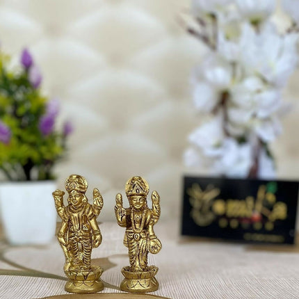 Vyomika Decor Small Lakshmi Vishnu Murti God And Goddess Standing Idol