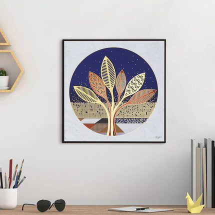 Tehzeeb Creations Golden Embossed Wall Painting