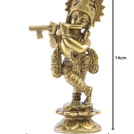 Mohan Joder Beautiful Elegant Brass Lord Krishna Statue