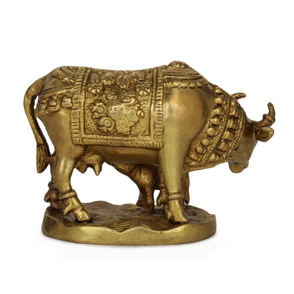 Devlok Lord Krishna's Kamdhenu Cow with Calf Idol