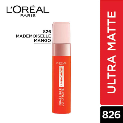 L'Oréal Paris Infallible Ultra Matte Liquid Lipstick, Les Macarons - 826 Mademoiselle Mango