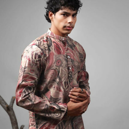 Multicolor Modal Silk Designer Printed Kurta Set - Mahotsav