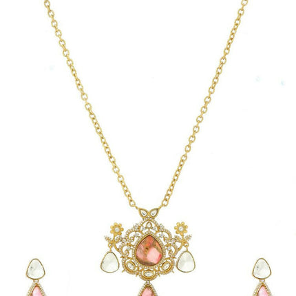 Natural Stones Earrings and Necklace set - Ruby Raang