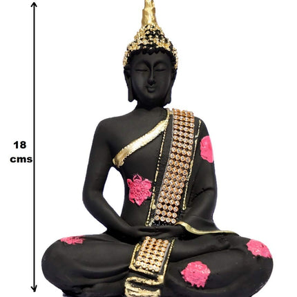 Shri Balaji Enterprises Polyresin Sitting Lord Buddha Idol