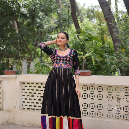 Pramukh Fab Black Color Roman Gown