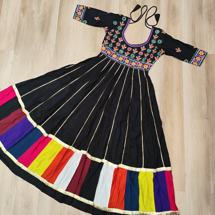 Pramukh Fab Black Color Roman Gown