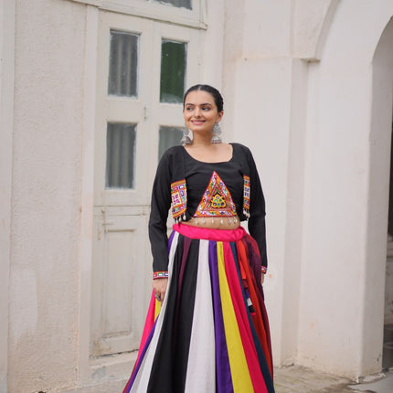 Pramukh Fab MultiColor Roman Lehenga Choli