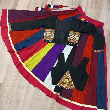 Pramukh Fab MultiColor Roman Lehenga Choli