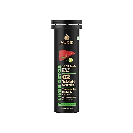 Auric Liver Detox Effervescent Tablet Drop Fizz & Drink