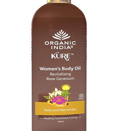 Organic India Women's Body Oil Revitalising Rose Geranium