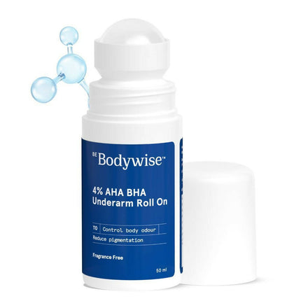 BeBodywise 4% AHA BHA Underarm Roll On - Fragrance Free
