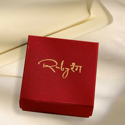 Gold Toned Kundan Earrings - Ruby Raang