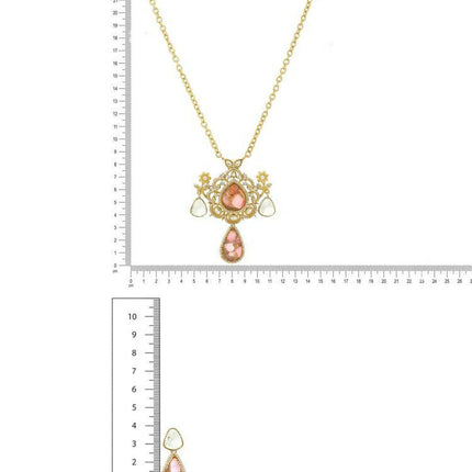 Natural Stones Earrings and Necklace set - Ruby Raang