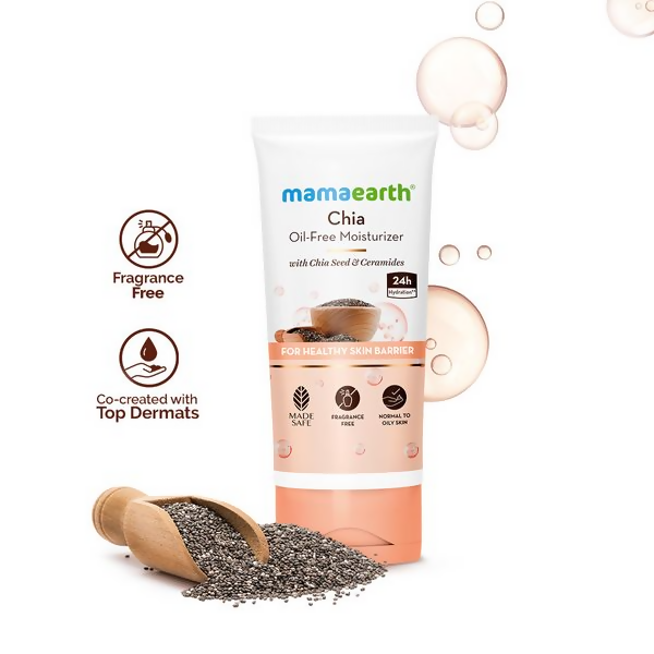 Mamaearth Chia Oil-Free Moisturizer with Chia Seed & Ceramides for Healthy Skin Barrier
